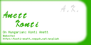 anett konti business card